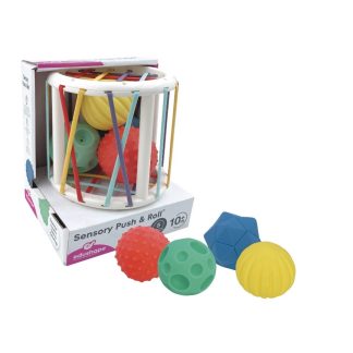 Juego sensorial con cesta y bolas