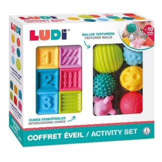 Conjunto de 6 bolas y 6 cubos